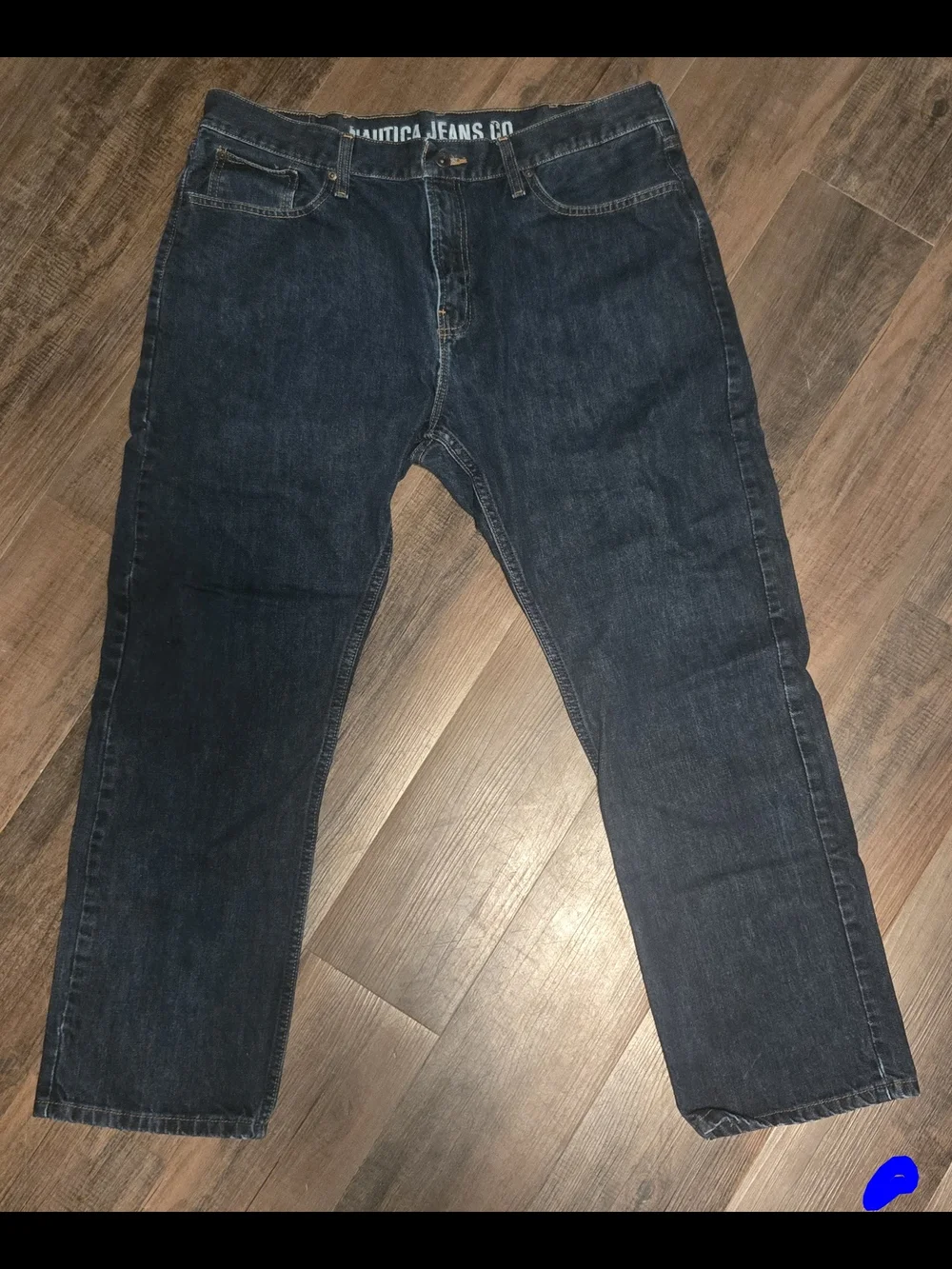 Nautica Men's Relaxed Straight Jeans in Dark Indigo 38x30